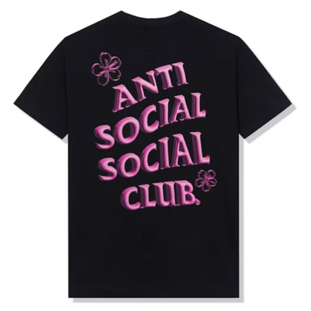 Anti Social Social Club ASSC Coral Crush T-shirt Black Pink XXL - NIB